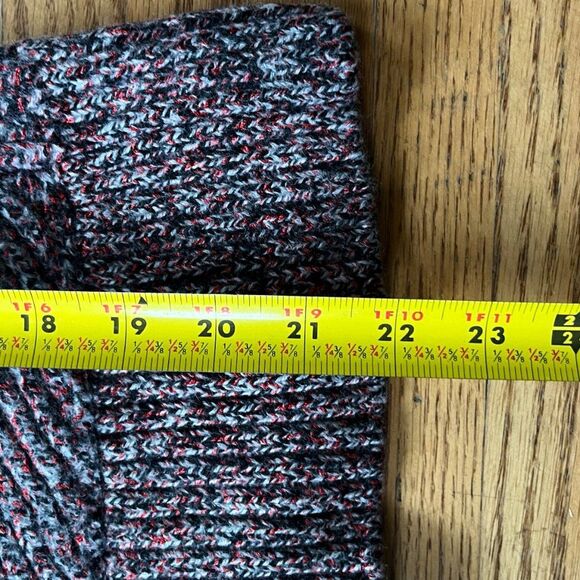 Rag & Bone Red Gray Merino Wool Blend Mock Turtleneck Sweater   Women's Size S - Picture 7 of 9